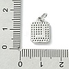Rack Plating Brass Micro Pave Clear Cubic Zirconia Charms KK-G501-01L-P-3