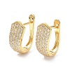 Clear Cubic Zirconia Chunky Huggie Hoop Earrings for Women ZIRC-SZ0002-74-1