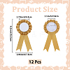 12Pcs Award Ribbon Shape Iron Badge Pins JEWB-CP0001-52-2
