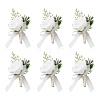 Silk Cloth Artificial Flower Boutonniere AJEW-WH0258-295-1