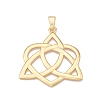 Trinity Knot Rack Plating Alloy Big Pendants FIND-N005-45G-1