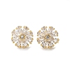 Brass Stud Earrings EJEW-S249-01G-4