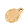 304 Stainless Steel Pendant Cabochon Settings STAS-D264-08D-G-2