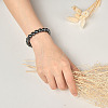 Non-magnetic Synthetic Hematite Round Beads Stretch Bracelets BJEW-PH0001-8mm-22-5