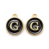 Golden Plated Alloy Charms LS-ENAM-S118-02G-1
