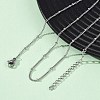 2MM 304 Stainless Steel Satellite Chain Necklaces NJEW-T016-24P-3