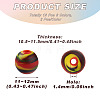 12Pcs 6 Colors Handmade Frosted Lampwork Beads LAMP-BT0001-02-3