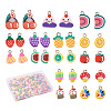 Craftdady 150Pcs 15 Style Handmade Polymer Clay Charms CLAY-CD0001-09-17