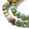 Natural HuBei Turquoise Round Beads Strands G-A025-03C-4