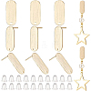 BENECREAT 16Pcs Brass Stud Earring Findings KK-BC0009-02-1