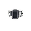 304 Stainless Steel & Obsidian Finger Rings for Men FS-WG9DF95-02-3