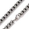 304 Stainless Steel Box Chain Necklaces NJEW-K378-17C-AS-1