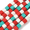 Christmas Handmade Polymer Clay Beads Strands CLAY-F006-01C-1