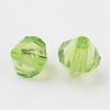 Faceted Bicone Transparent Acrylic Beads DBB4mm-103-2
