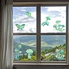 4PCS 2 Styles PVC Stickers Dazzling Color Window Stickers 3D Laser Mushroom Electrostatic Glass Window Stickers JX827A-3