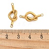 304 Stainless Steel Knot Links Connector Charms STAS-K290-02G-3