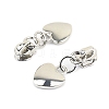 Alloy Zipper Head with Heart Charms PW-WG64625-02-1