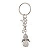 Alloy with Glass Seed Beads Keychain KEYC-MZ00010-01-1