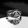 Round with Knot Pattern Brass Finger Rings FS-WG1EEAC-05-1