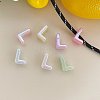 UV Plating Acrylic Alphabet Beads OACR-N163-42L-1