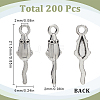 200Pcs Tibetan Style Zinc Alloy Pendants TIBEP-SC0003-11-2