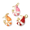 Brass Enamel Pendants KK-H092-07G-1