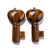 Natural Tiger Eye Pendants G-B020-05G-03-1