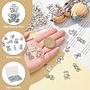 100Pcs 10 Styles Tibetan Style Alloy Pendants TIBEP-CJ0003-11-4