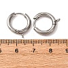 201 Stainless Steel Hoop Earring Findings STAS-D379-06D-P-3