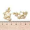 Brass Micro Pave Cubic Zirconia Pendants KK-U070-20G-3