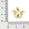 Brass Micro Pave Clear Cubic Zirconia Pendants KK-A221-16B-G-3