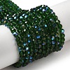 Electroplate Transparent Glass Beads Strands EGLA-A035-T4mm-L10-1