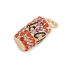 Brass Rhinestone Pendants KK-B145-02G-01-3