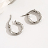 Fashionable Unique Design Stainless Steel Twist Hoop Earrings TL6585-3