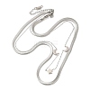 201 Stainless Steel Double Layer Snake Chain Necklaces STAS-B076-03P-1