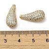 Brass Micro Pave Clear Cubic Zirconia Beads KK-G481-10G-3