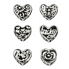 6Pcs 6 Styles 316 Surgical Stainless Steel European Beads STAS-CJ0002-69-1