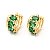 Real 16K Gold Plated Brass Cuff Earrings with Rhinestone for Women EJEW-D065-07G-01-1