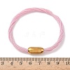 304 Stainless Steel with Polyester Metallic Cord Bracelets for Women BJEW-Z145-01G-31-5