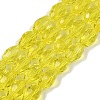 Transparent Imitation Jade Glass Beads Strands GLAA-N005-T10mm-D26-1