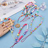 Gorgecraft 6Pcs 6 Styles Handmade Polymer Clay & Plastic Beaded Mobile Straps HJEW-GF0001-43-3