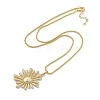 Rack Plating Brass Sun Pendant Necklaces NJEW-P317-07G-2