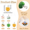 10Pcs 5 Colors Transparent Glass Pendants GLAA-TA0001-73-3