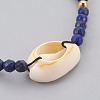 Natural Lapis Lazuli(Dyed) Braided Bead Bracelets BJEW-JB04079-02-3