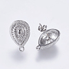 Alloy Stud Earring Findings PALLOY-F201-04-3