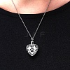 Heart with Paw Print Locket Pet Memorial Necklace BOTT-PW0001-099-2