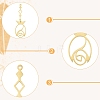 8Pcs 8 Styles Ion Plating(IP) 201 Stainless Steel Pendants STAS-YW0011-21-2