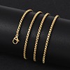 PVD Vacuum Plating 304 Stainless Steel Box Chain Necklaces NJEW-P244-01G-4