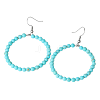 Fashionable Natural Turquoise Hoop Earrings for Women KJ9273-2-1