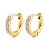 Ion Plating(IP) 304 Stainless Steel Micro Pave Clear Cubic Zirconia Huggie Hoop Earrings EJEW-C096-01C-G-1